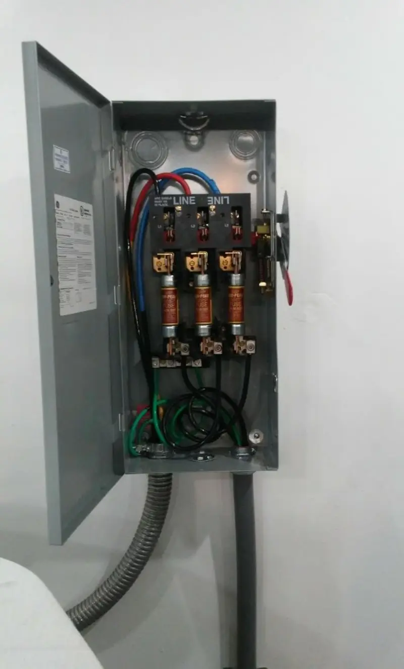 Three-phase disconnect switch installed for Electrical Wiring & Rewiring in Waterville