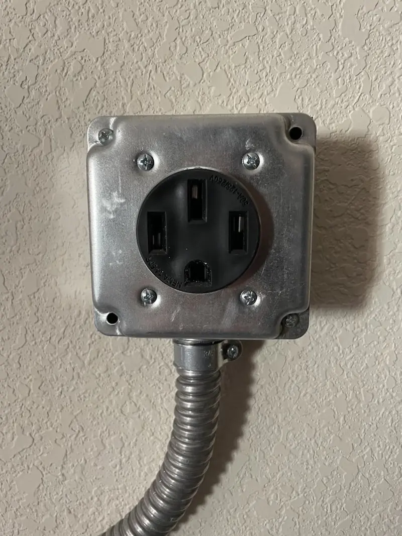 NEMA 14-50 outlet installed for Electrical Panel Upgrade in Waterville